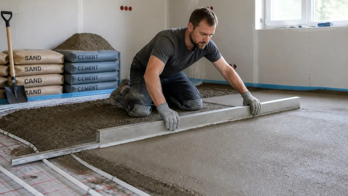 Chape maigre pour carrelage : le bon dosage expliqué
