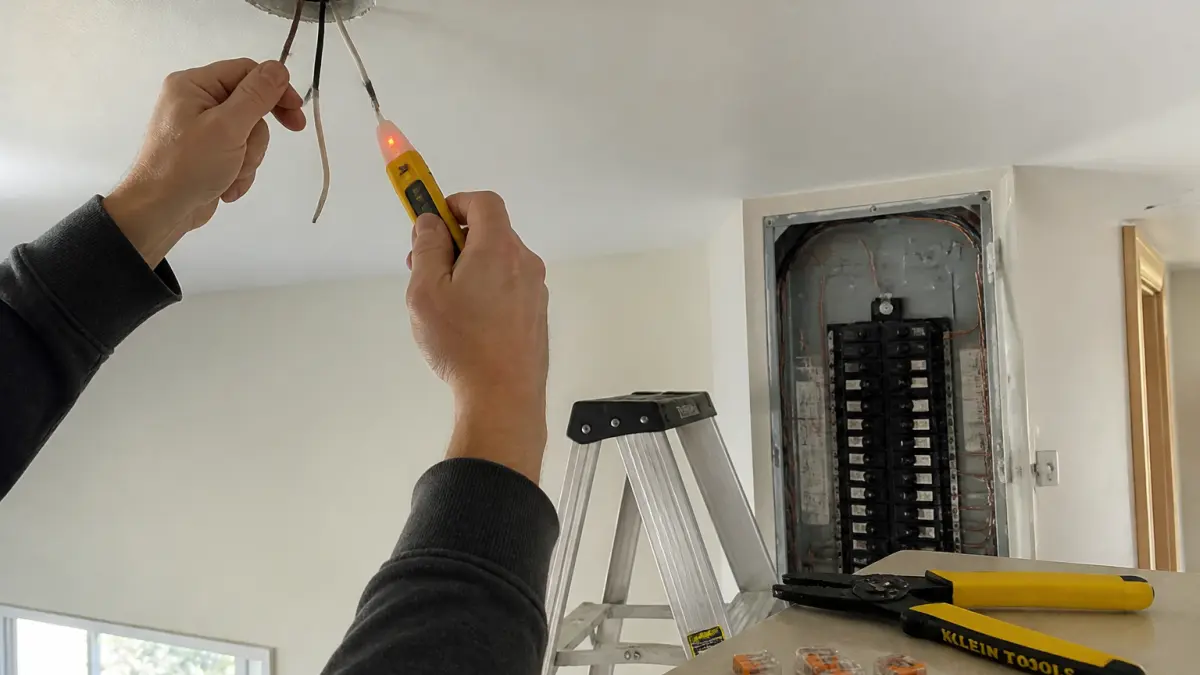 Installer un luminaire au plafond : les vérifications à faire avant de brancher