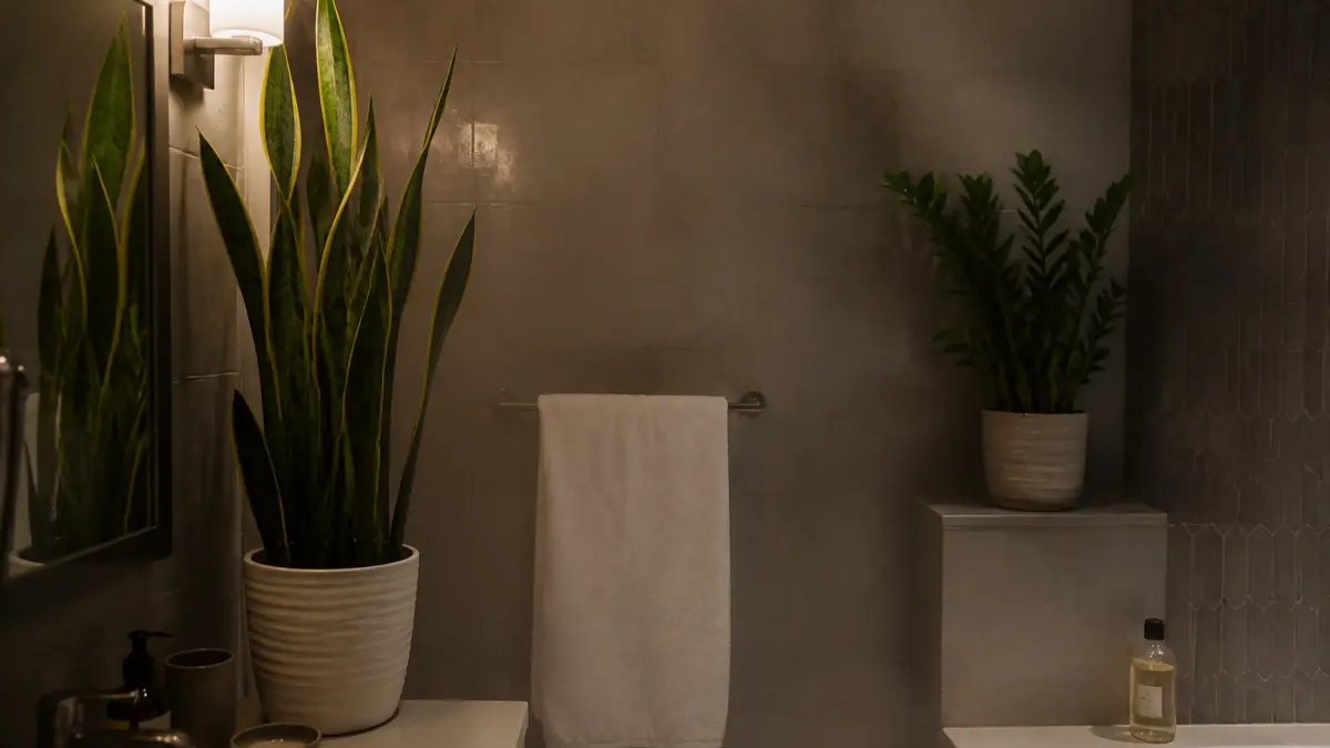 Plante de salle de bain sans lumière : lesquelles tiennent vraiment ?