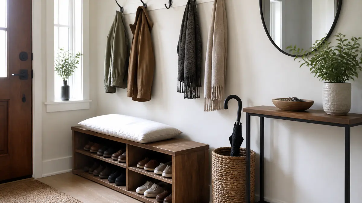 Entrée de maison : 10 idées de rangement simples et efficaces