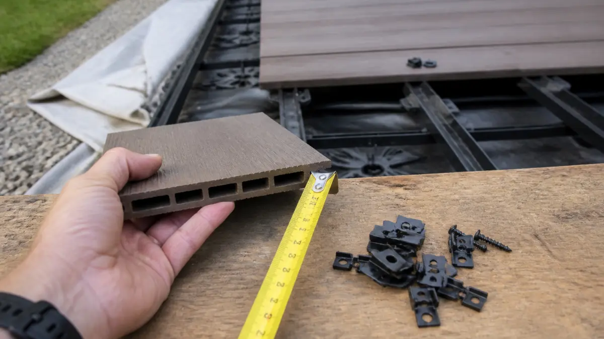 Terrasse en bois composite prix au m² : budget, pose et entretien