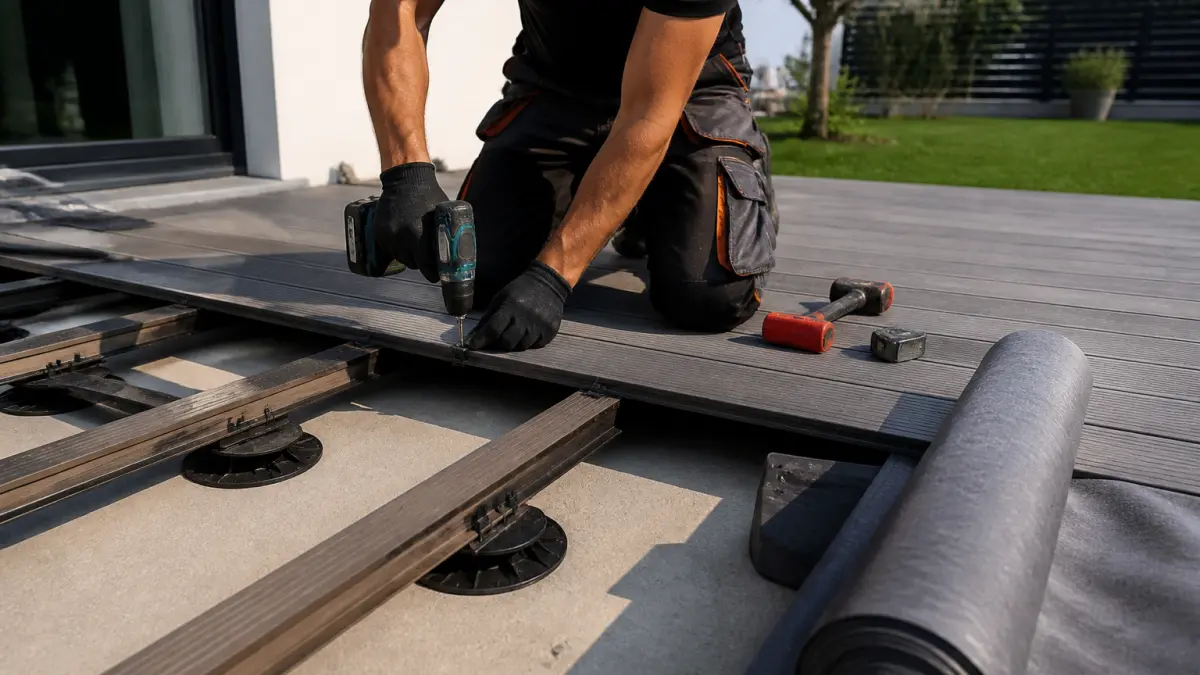 Terrasse en bois composite prix au m² : budget, pose et entretien