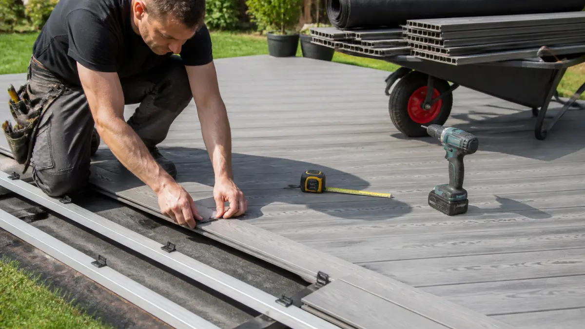 Terrasse en bois composite prix au m² : budget, pose et entretien