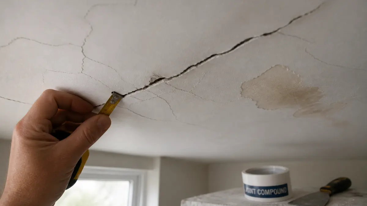 Fissures au plafond : lesquelles sont graves et comment les réparer